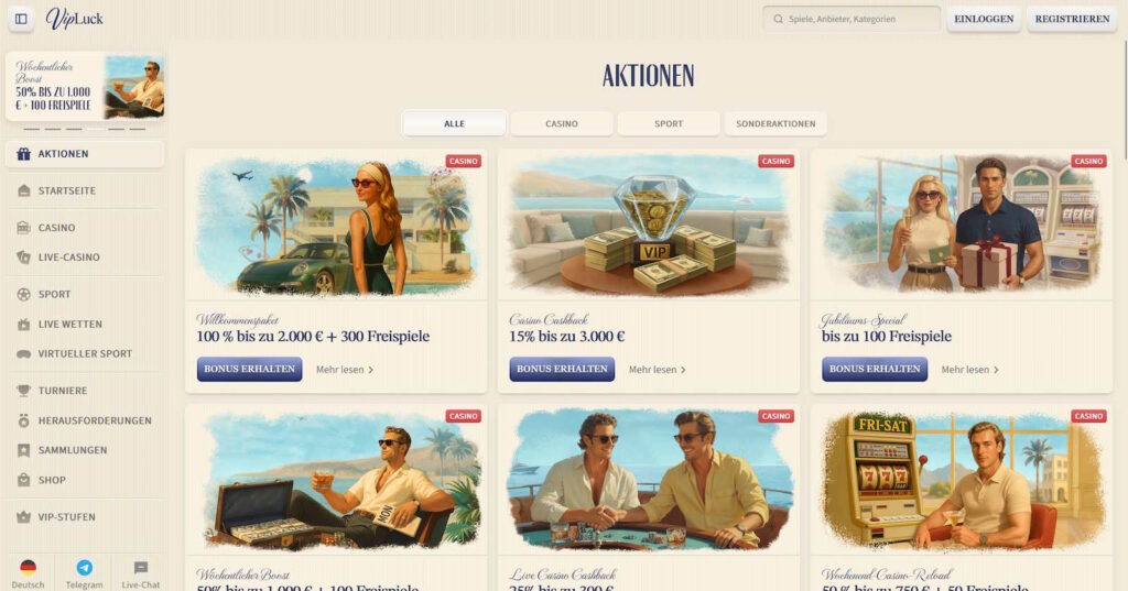 VipLuck Casino Bonusangebote