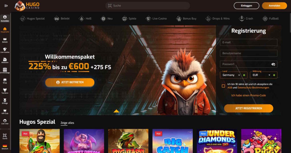 Hugo Casino Startseite